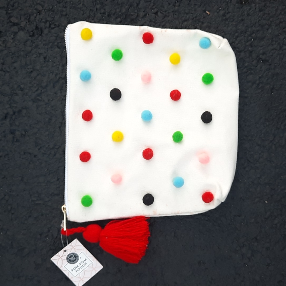 NWT Modern Expressions Pom-Pom pouch
